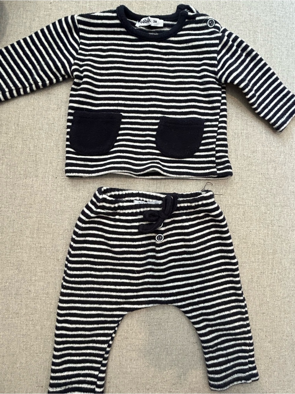 Striped Navy and White Kids lounge Set